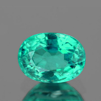 5.5x4 mm Oval 0.35ct Lustrous Zambian Natural Blue Green Emerald [VVS-VS]