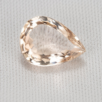 11x8 Pear {2.95ct} Fire Luster Natural Peach White Sapphire [Flawless-VVS]