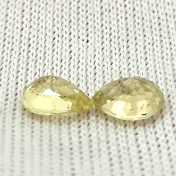 5x4 mm Pear 2pcs AAA Fire Sparkles Natural Madagascar Canary Yellow Sapphire [Flawless-VVS]