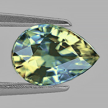 6x4 mm Pear 0.46ct Sparkling Natural Madagascar Blue Yellow Sapphire [Flawless-VVS]