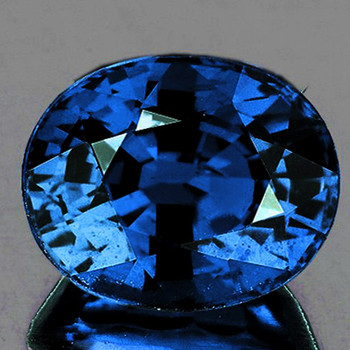 7x5.5 mm Oval {1.12ct} Top Luster Natural Intense Cobalt Blue Spinel [Flawless-VVS] -Free Certificate