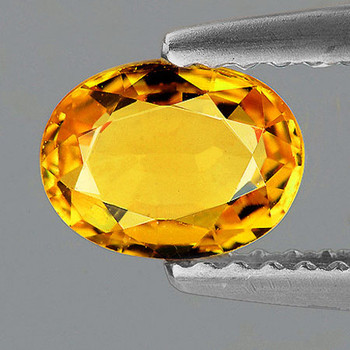 7x5 mm Oval {0.80ct} AAA Luster Natural Golden Yellow Sapphire [Flawless-VVS]
