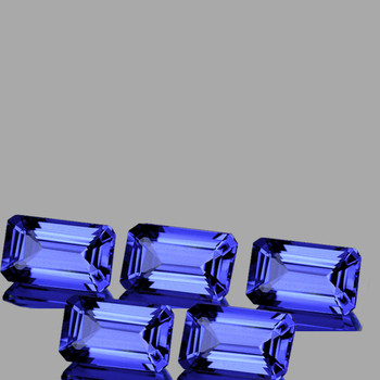 5x3 mm Octagon 5 pcs Top Luster Natural Purple Blue Tanzanite [Flawless-VVS]