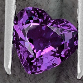 7.00 mm Heart 1.40ct Top Luster Natural Purple Spinel [Flawless-VVS]