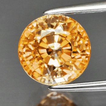 5.00 mm Round {0.61ct} AAA Fire Sparkles Natural Golden Yellow Sapphire [Flawless-VVS]