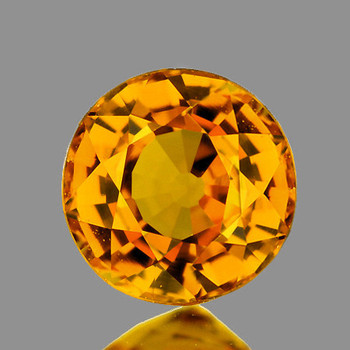 5.00 mm Round 0.56ct AAA Fire Luster Natural Intense Yellow Sapphire [Flawless-VVS]