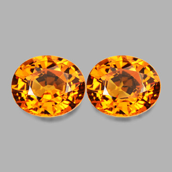 6x5 mm Oval 2 pcs Natural Golden Yellow Sapphire [Flawless-VVS]-AAA Grade