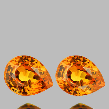 6x5 mm Pear 2 pcs Natural Golden Yellow Sapphire [Flawless-VVS]-AAA Grade