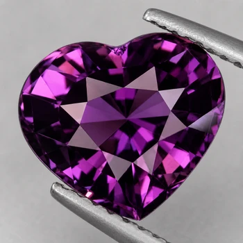 8x7 mm Heart 1.55ct Top Luster Natural Intense Magenta Purple Spinel [Flawless-VVS]