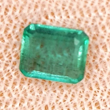 6x5 mm Octagon {0.82ct} Lustrous Natural Brilliant Blue Green Emerald [SI]