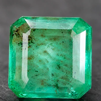 6.00 mm Octagon {0.95ct} Lustrous Natural Brilliant Blue Green Emerald [SI]