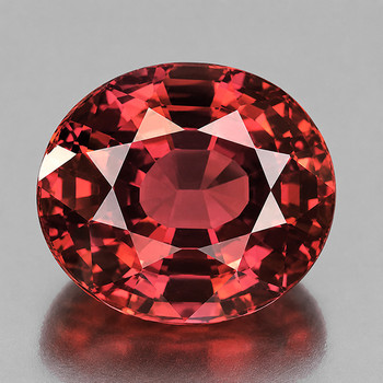 8x7 mm Oval 1.90ct AAA Fire Luster Natural Orange Pink Rhodolite Garnet [Flawless-VVS]