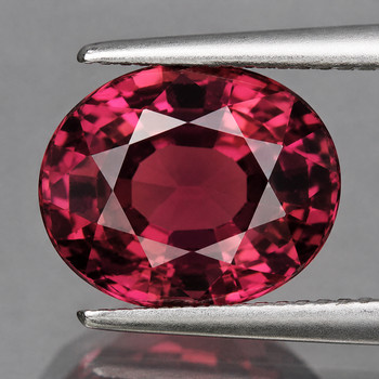 7x6 mm Oval 1.42ct AAA Fire Luster Natural Orange Pink Rhodolite Garnet [Flawless-VVS]