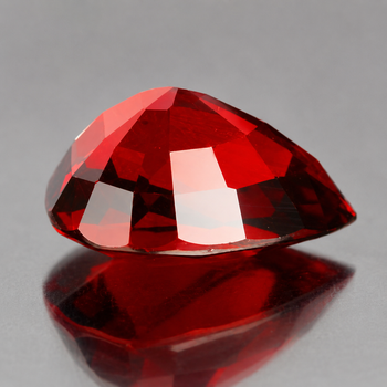 9.5x6.8 mm Pear {1.92cts} Natural Brilliant Mozambique Red Garnet [Flawless-VVS]