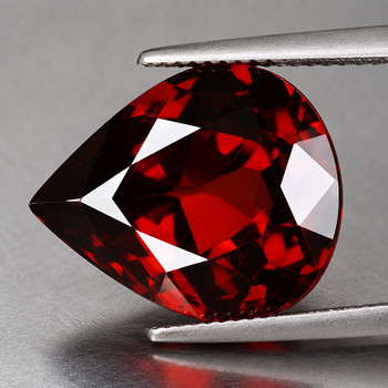 9x7 mm Pear {1.96cts} Natural Brilliant Mozambique Red Garnet [Flawless-VVS]