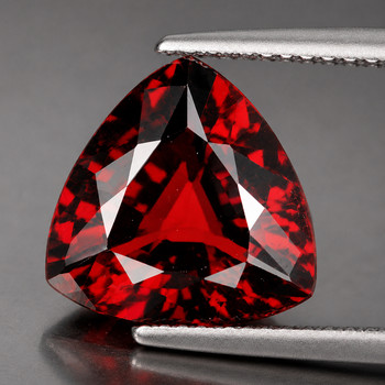 7.00 mm Trillion {1.73cts} Natural Brilliant Mozambique Red Garnet [Flawless-VVS]