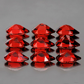 6x4 mm Pear 9 pcs Sparkling Luster Natural Red Mozambique Garnet [Flawless-VVS]