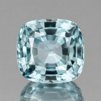 6.00 mm Cushion {0.86ct} AAA Luster Natural Blue Aquamarine [Flawless-VVS]