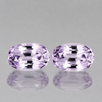 6x4 mm Oval 2 pcs Sparkling Natural Sparkling Pastel Violet Sapphire [Flawless-VVS]