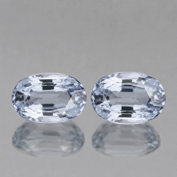 6x4 mm Oval 2 pcs Sparkling Natural Sparkling Blue-White Sapphire [Flawless-VVS]