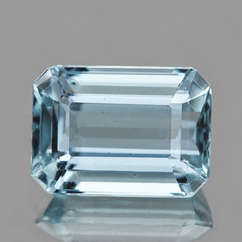 7x5 mm Octagon {0.92ct} Fire Luster Natural Brilliant Sky Blue Aquamarine [Flawless-VVS]