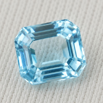 6.5x5.5 mm Octagon {0.90ct} Fire Luster Natural Santa Maria Blue Aquamarine [Flawless-VVS]