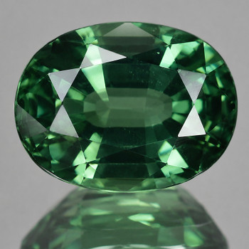 7x5 mm Oval {1.20ct} Top Luster Natural Intense Green Sapphire [Flawless-VVS]-Top Grade