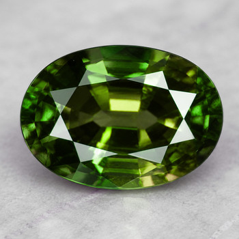 7.5x5.5 mm Oval {1.35ct} Top Luster Natural Intense Green Sapphire [Flawless-VVS]-Top Grade