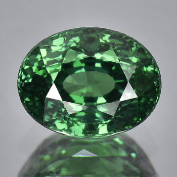 7x5 mm Oval {1.30ct} Top Luster Natural Intense Green Sapphire [Flawless-VVS]-Top Grade