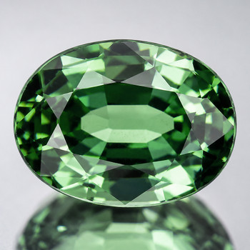 7x5 mm Oval {0.90ct} Top Luster Natural Intense Green Sapphire [Flawless-VVS]-Top Grade