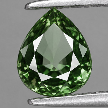 6.5x5.5 mm Pear {0.62ct} Top Luster Natural Intense Green Sapphire [Flawless-VVS]