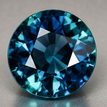 4.00 mm Round {0.46ct} Sparkling Natural Top Green Blue Sapphire [Flawless-VVS]