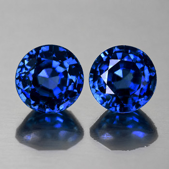 4.00 mm Round 2pcs Top Luster Natural Intense Blue Sapphire [Flawless-VVS]