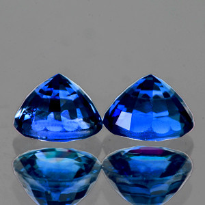 4.00 mm Round 2pcs Top Luster Natural Intense Blue Sapphire [Flawless-VVS]