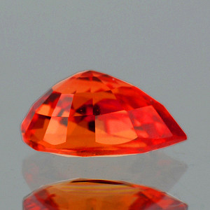 7x5 mm Pear {0.92ct} Top Luster Natural Intense Orange Sapphire [Flawless-VVS]