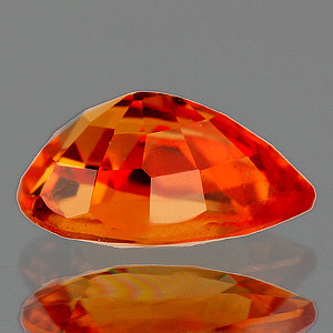 7x5 mm Pear {1.02ct} Top Luster Natural Yellow Orange Sapphire [Flawless-VVS]