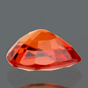 7x4.5 mm Pear {0.80ct} Top Luster Natural Intense Orange Sapphire [Flawless-VVS]