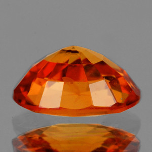 6.5x4.5 mm Oval {0.75ct} Top Luster Natural Orange Sapphire [Flawless-VVS]