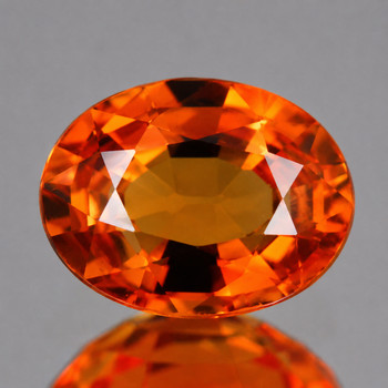 6.5x4.5 mm Oval {0.75ct} Top Luster Natural Orange Sapphire [Flawless-VVS]