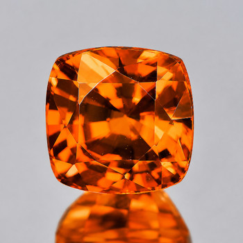 4.00 mm Cushion {0.50ct} Top Luster Natural Orange Sapphire [Flawless-VVS]