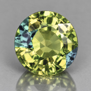 4.40 mm Round {0.45ct} Sparkling Natural Madagascar Bi-Color Blue Yellow Sapphire [Flawless-VVS]