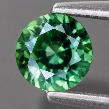 4.30 mm Round {0.40ct} Top Luster Natural Madagascar Intense Green Sapphire [Flawless-VVS]