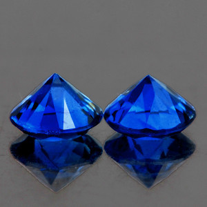 4.00 mm Round 2pcs Fire Luster Natural Intense Blue Sapphire [Flawless-VVS]