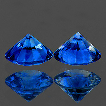 4.20 mm Round 2pcs Fire Luster Natural Intense Blue Sapphire [Flawless-VVS]
