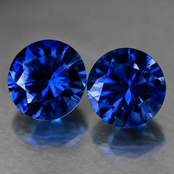 4.20 mm Round 2pcs Fire Luster Natural Intense Blue Sapphire [Flawless-VVS]