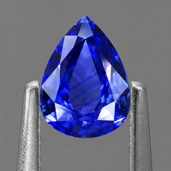 8x5.5 mm Pear {1.10ct} AAA Luster Natural SriLanka Intense Blue Sapphire [Flawless-VVS]