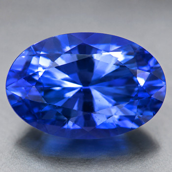 8.5x5.5 mm Oval {2.08ct} Lustrous Natural SriLanka Intense Blue Sapphire [Flawless-VVS]
