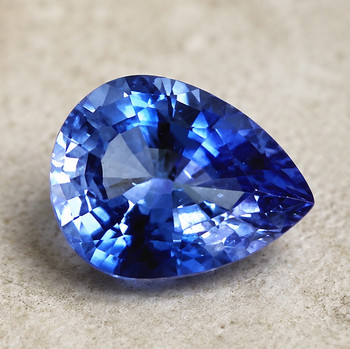6x5 mm Pear {0.60ct} AAA Luster Natural SriLanka Intense Blue Sapphire [VVS]