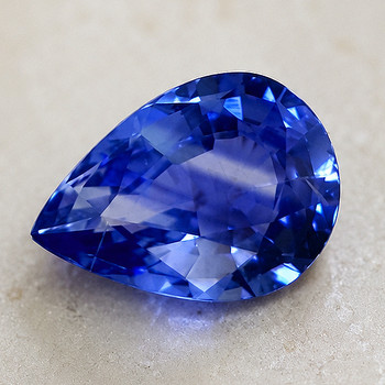 7x5 mm Pear {0.68ct} AAA Luster Natural SriLanka Royal Blue Sapphire [Flawless-VVS]