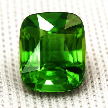 8x6 mm Cushion 1.95ct AAA Luster Natural Intense Chrome Green Tourmaline [Flawless-VVS]